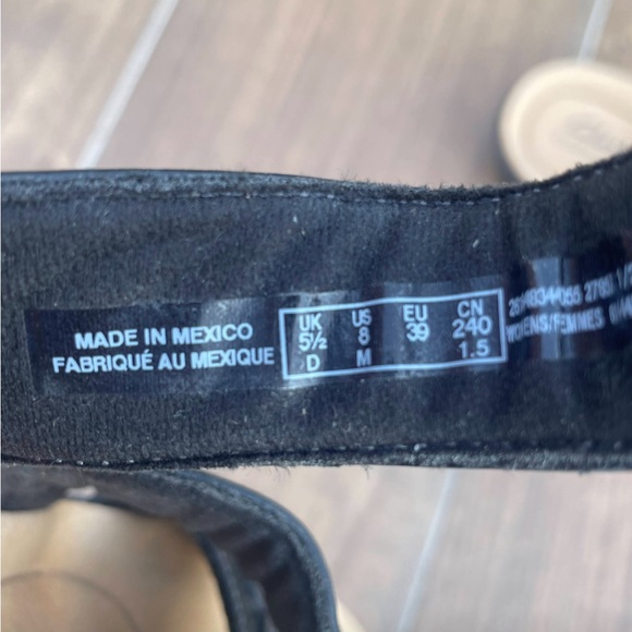 Clarks Laurieann Cove Black Leather Sandals 3 Strap Adjustable Comfort Shoes 8M - Picture 4 of 5